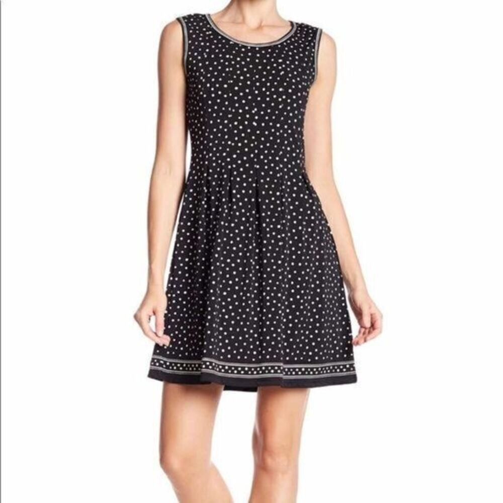 Max Studio patterned sleeveless fit & flare dress